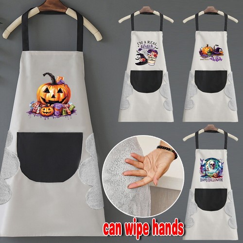 Print halloween apron with - print,