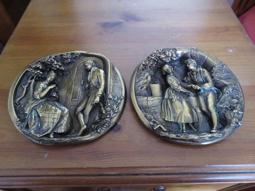 Antique brass plaques f - antique,