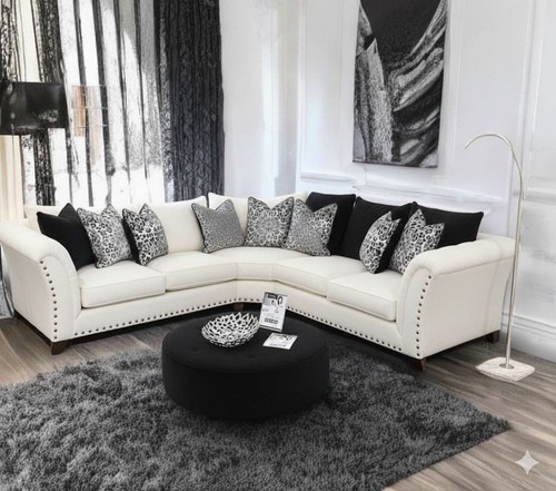 Harrison curved white sofa - harrison,