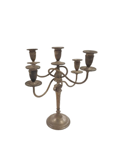 Vintage arm metal candelabra - metal,