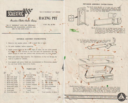 Scalextric 1966 k701 diy - k701,