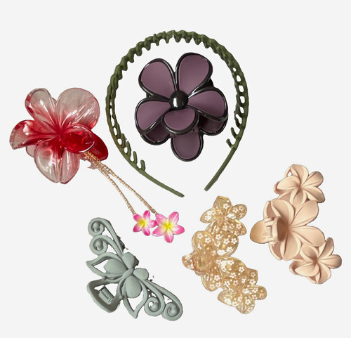 Multicolour plastic flower - plastic,