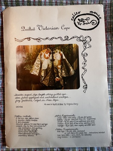 Calico mouse quilted victorian - mouse,