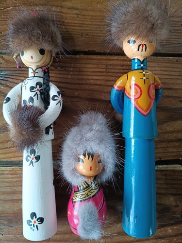 Rare vintage mongolian wooden - vintage,
