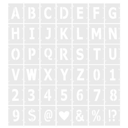 Inch letter number - inch, stencils