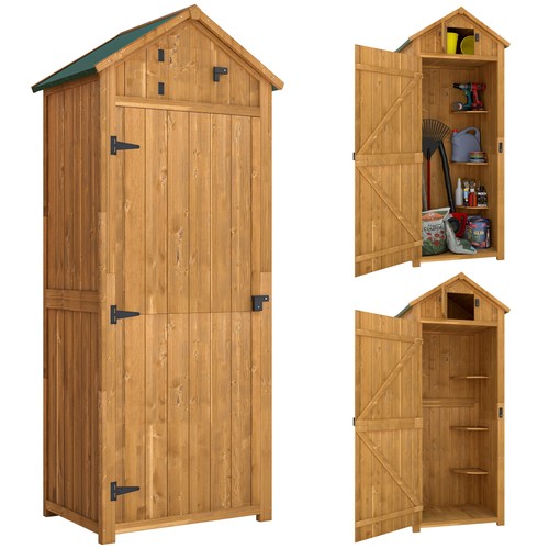Outsunny wooden garden storage - garden,