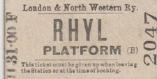 Lnwr railway platform ticket - lnwr,