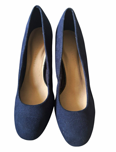 Navy suede court stiletto - court,