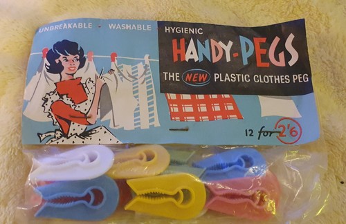 Vintage clothes pegs - vintage,