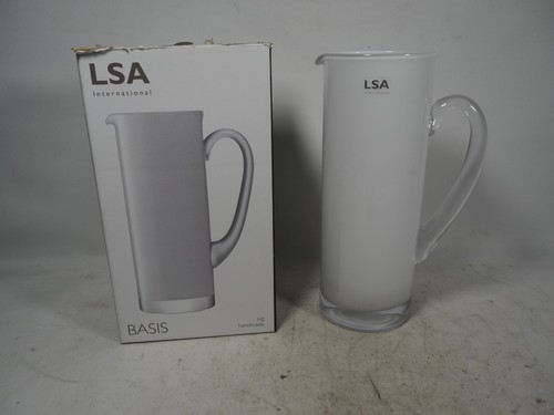 Handmade glass jug litre - handmade,