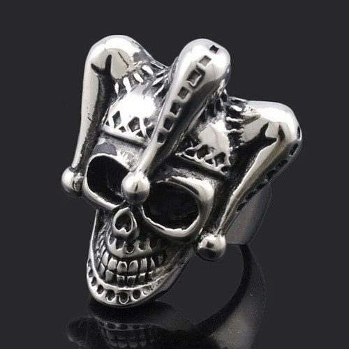 Gothic skull jester ring - gothic, –