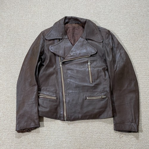 Vintage 70s leather motorcycle - leather,