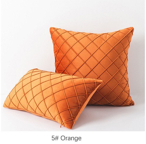 Velvet check cushion cover - velvet,