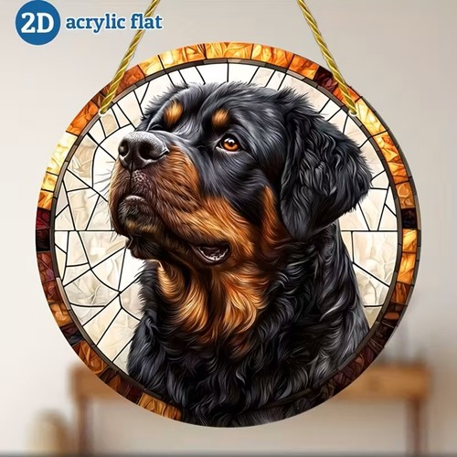 Rottweiler dog suncatcher - rottweiler,