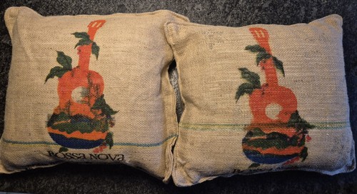 Handmade hessian cushions - handmade,