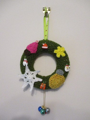 Hand crocheted decorated mini - hand, crocheted/decorated