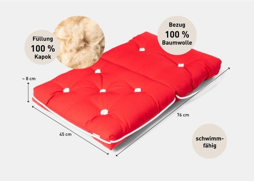 Kapok double cushion - kapok, ocean