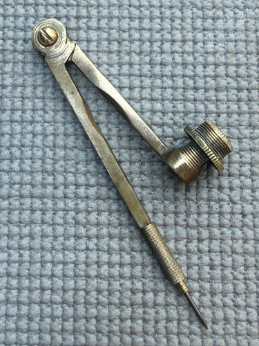Vintage brass drawing - vintage, dividers