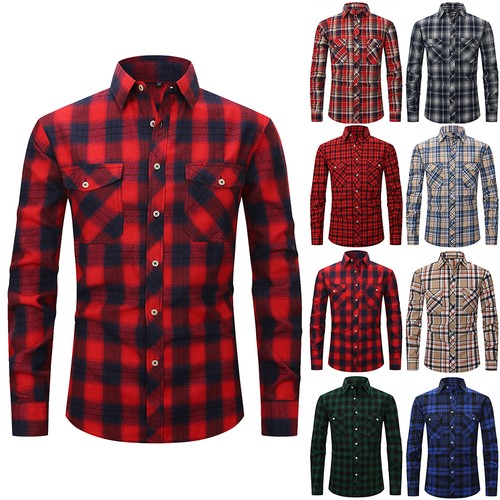 Mens flannel shirts plaid - flannel,