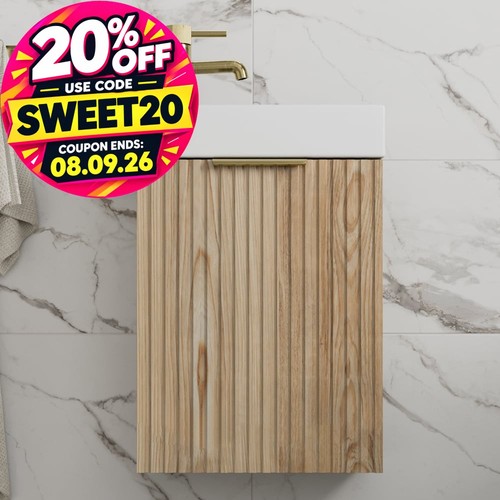 Fluted 400mm bathroom vanity - bathroom,