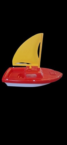 Plastic toy sailboat red - red, &