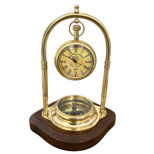 Vintage brass nautical compass - brass,