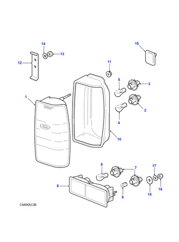 Land rover genuine lamp - land,