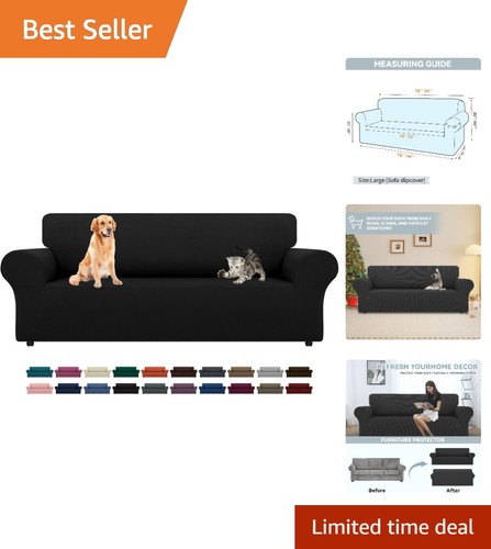 Anti slip black - black, slipcover