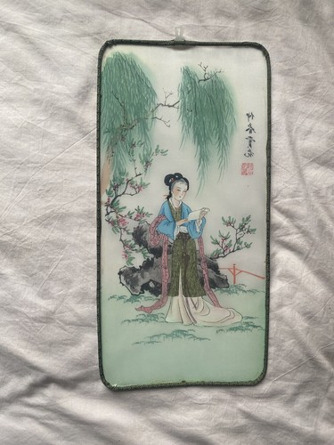 Vintage chinese silk painting - silk,