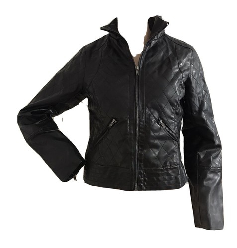 Vintage y2k black faux leather - y2k,