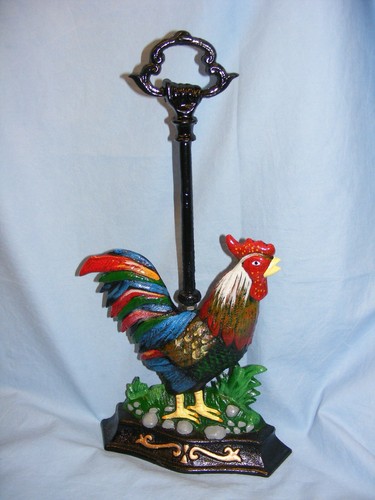 Cockerel doorstop with - cockerel,