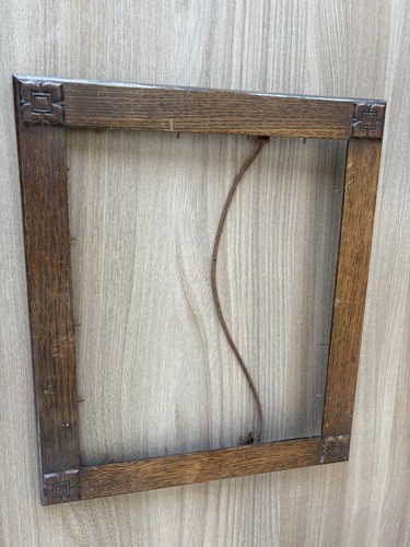 Wooden vintage antique picture