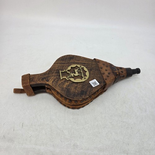 Wooden fireplace bellows brass - fireplace,