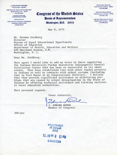 Edward roush typed letter - j.,