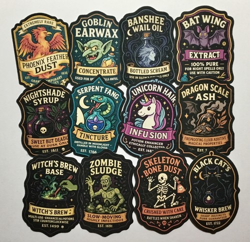 Potion bottle labels stickers - bottle,