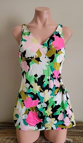Vintage 50s 60s floral bathing - 50s,
