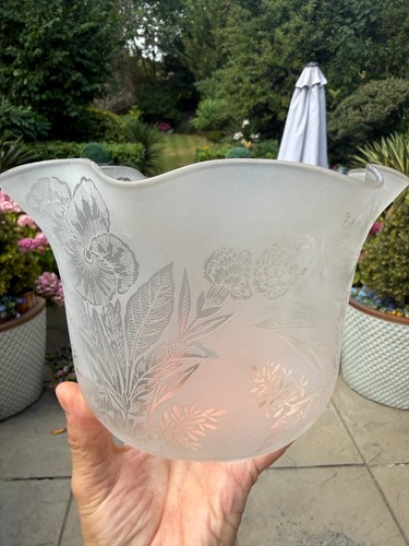 Antique needle etched ruffly - antique,