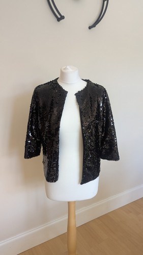 Next black sequin open - open, front