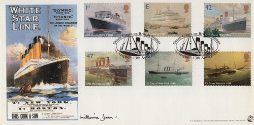 Bradbury ocean liners fdc - bradbury,