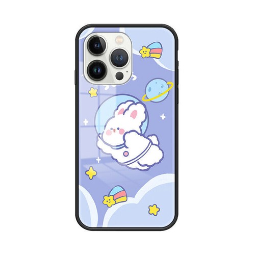 Glass rabbit cat - phone, case