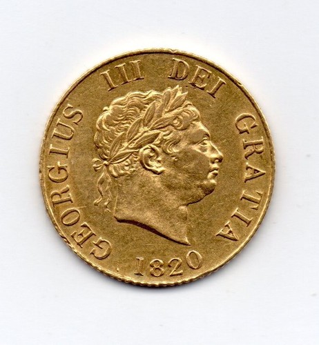 1820 gold half sovereign - gold,