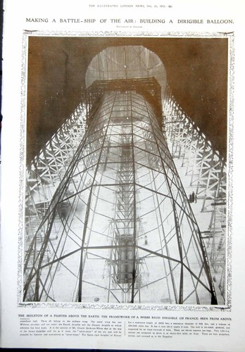 Old building dirigible balloon - building,