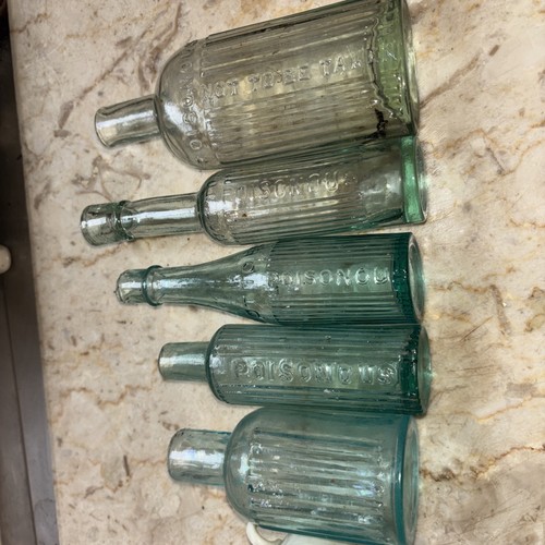 Victorian poison bottles - ,