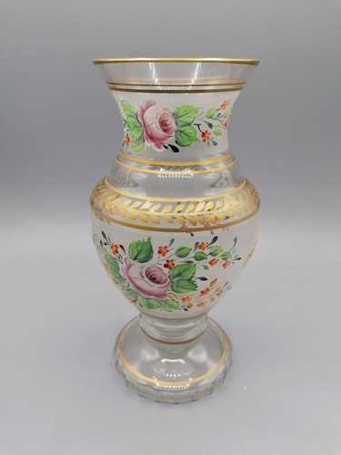 Crystal glass vase old - crystal, “old