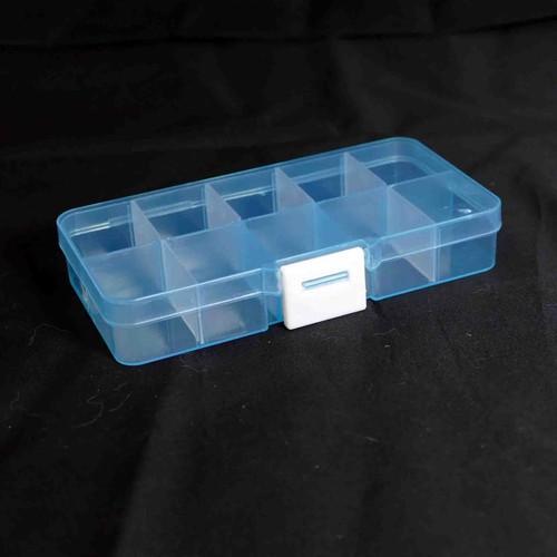 Small blue clear plastic - blue,