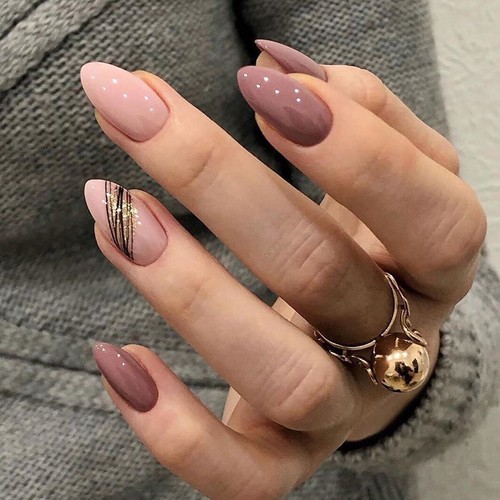 False fake nails medium coffin - medium,