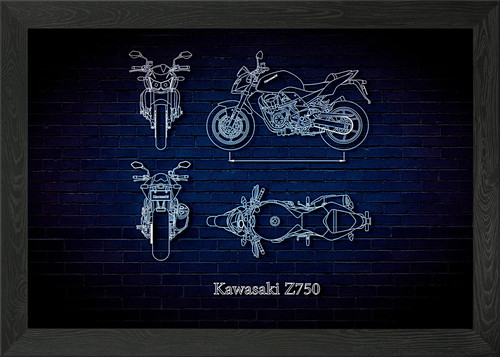 Kawasaki z750 framed - kawasaki,