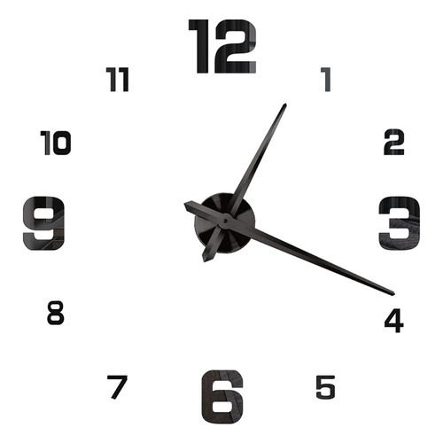 Large diy wall clock - 3d,