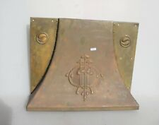 Victorian Brass Fire Front Hood Canopy Art Nouveau Fireplace Old Vintage Antique