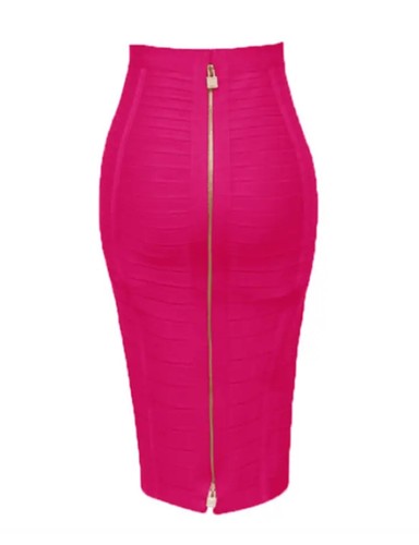 High waist zipped pencil - high,